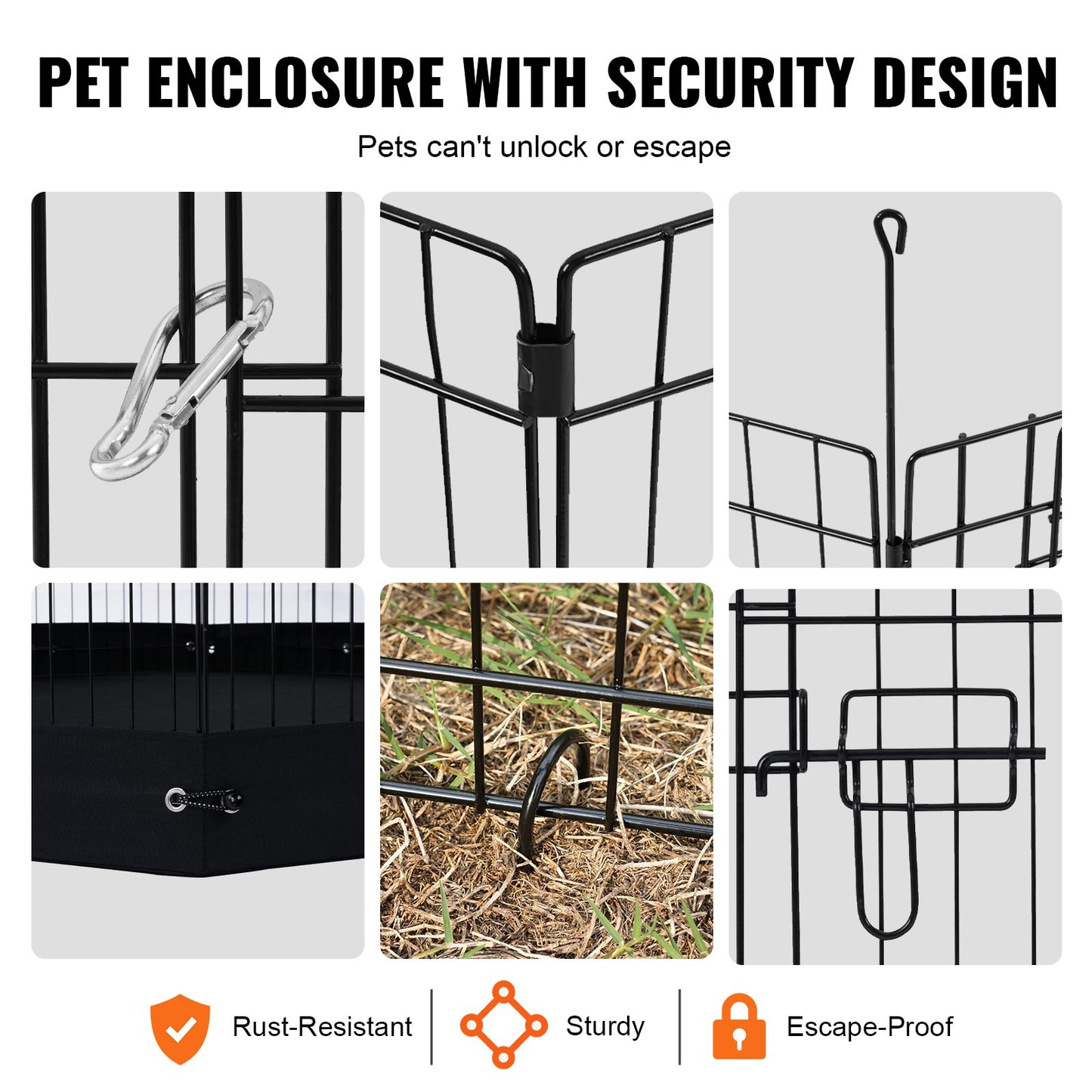FurBuddy Dog Playpen 8 Panel Foldable