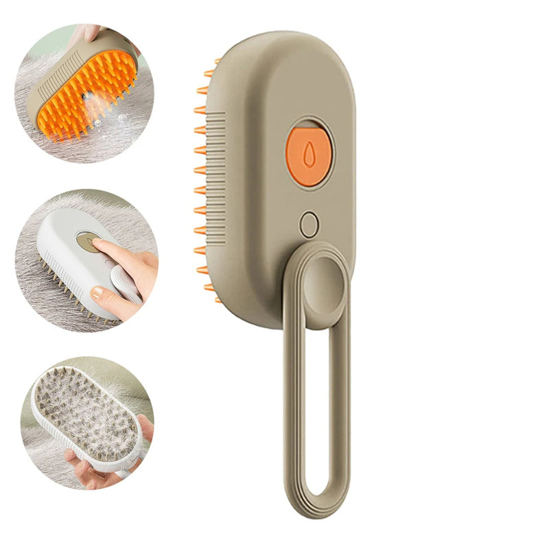 FurBuddy 3-in-1 Steam Spray Grooming Brush