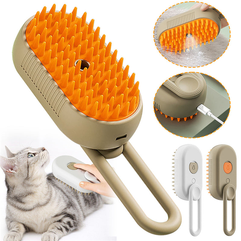 FurBuddy 3-in-1 Steam Spray Grooming Brush