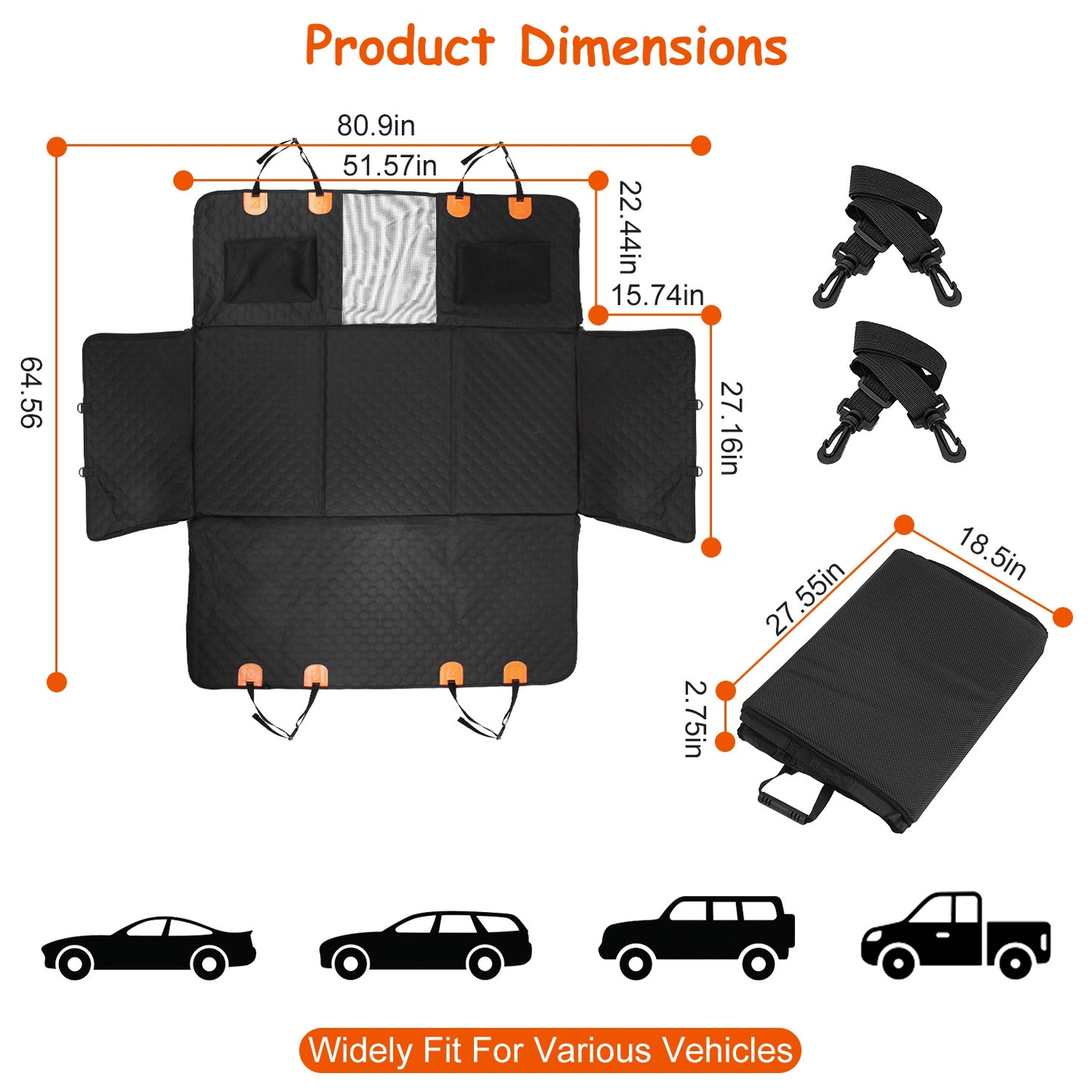 FurBuddy Waterproof Dog Car Seat Cover