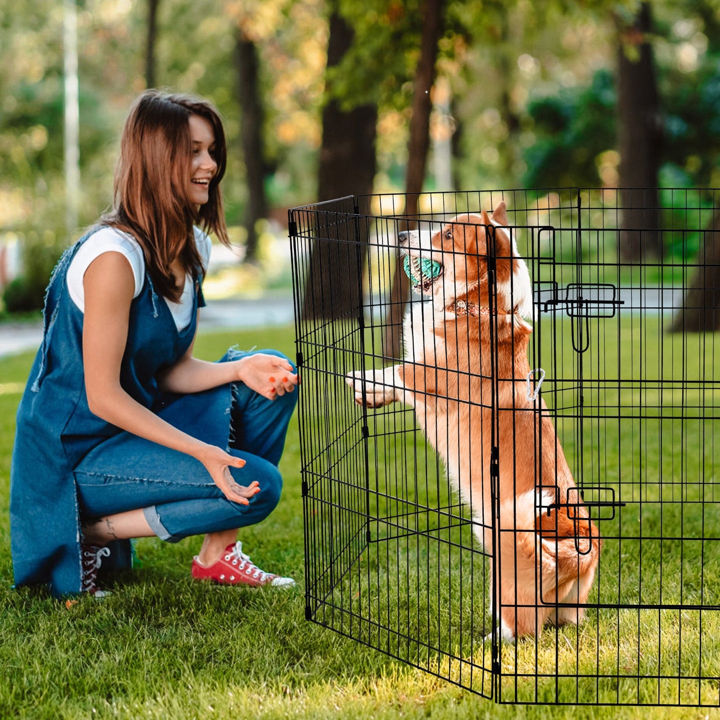 FurBuddy Dog Playpen 8 Panel Foldable