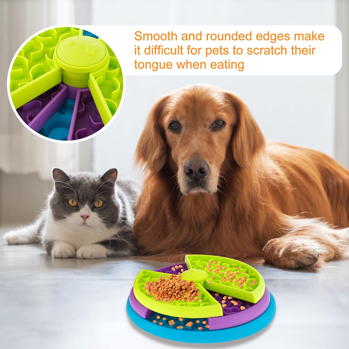 Non-slip puzzle slow feeder for pets